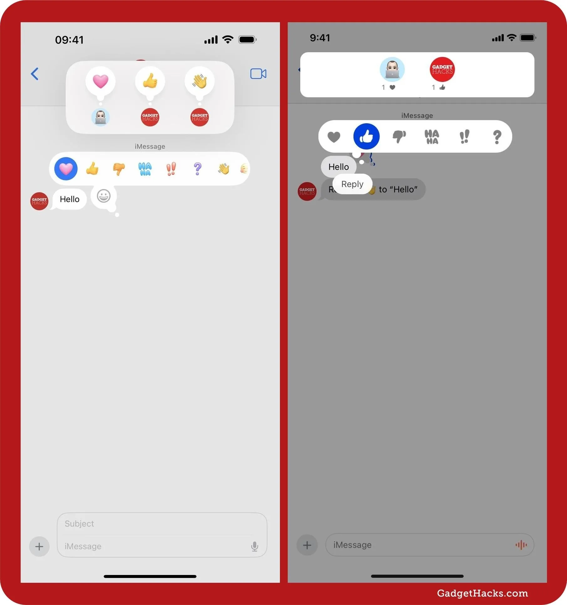 Chat interface showing emoji options and message input fields on mobile devices.