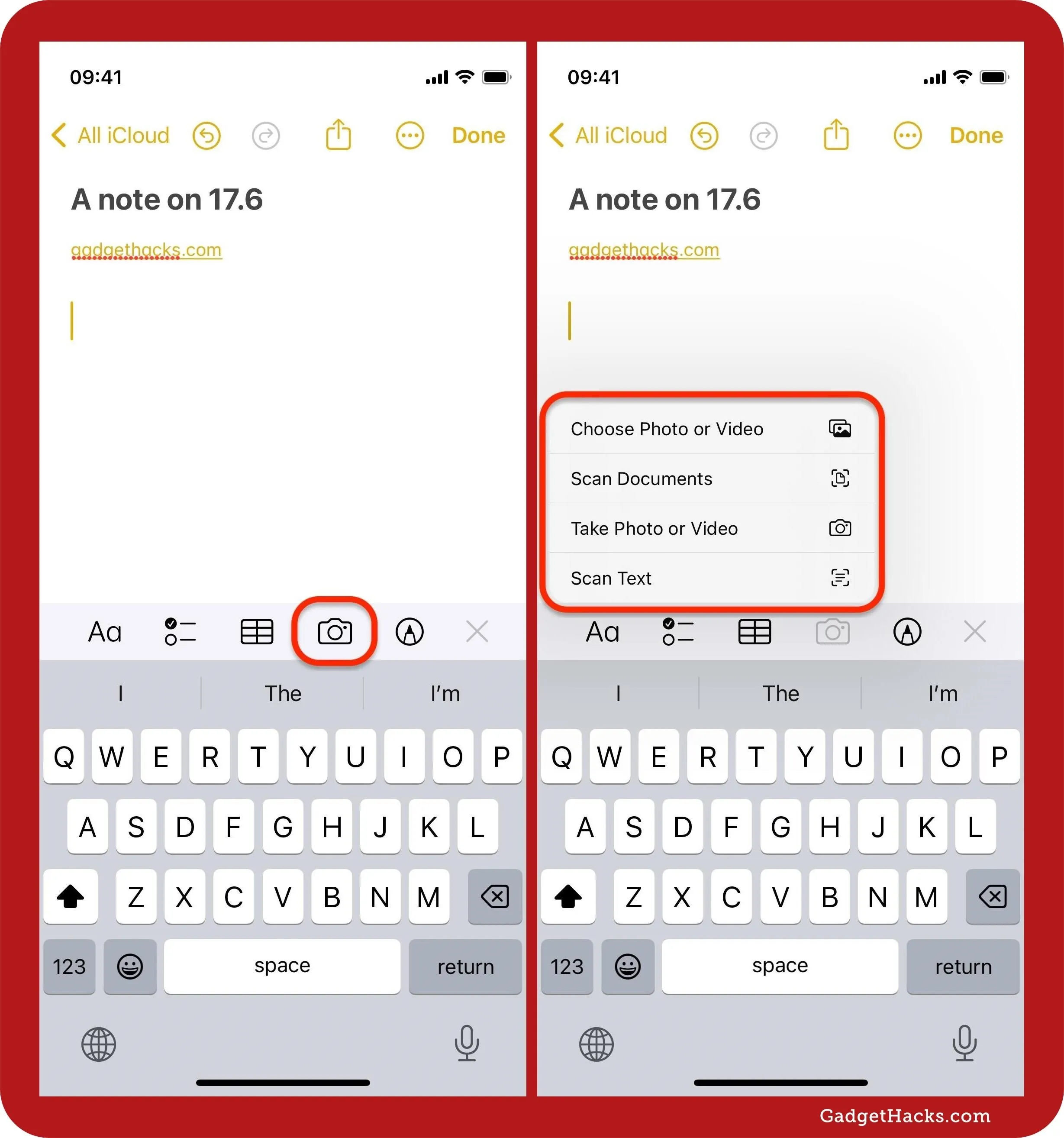 Screenshot of a mobile device displaying a note-taking app with options for sharing and formatting text.