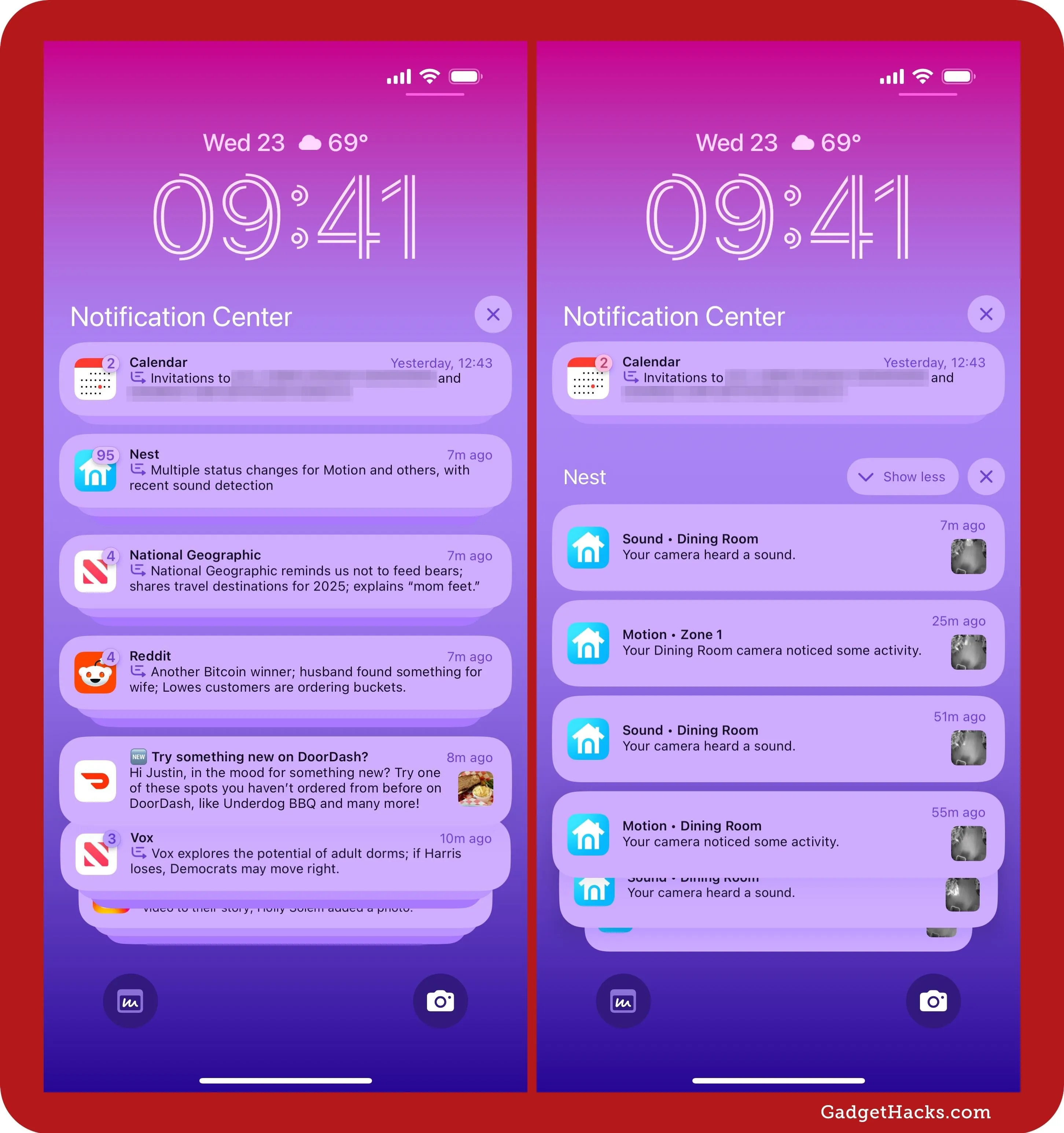 Smartphone screen displaying notifications and messages in an app interface.