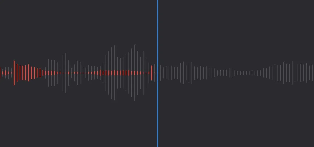 Audio waveform visualization.