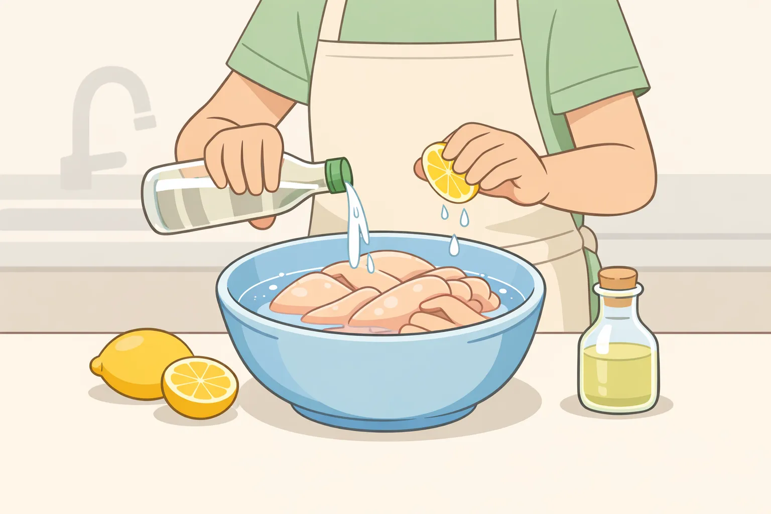 Cooking spaghetti in boiling water.