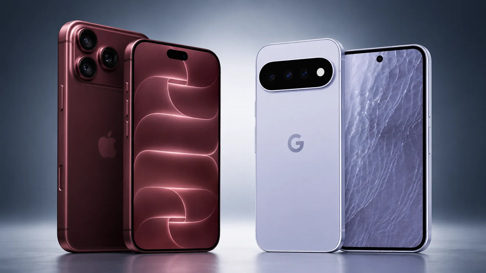 iPhone 18 Pro and Google Pixel 11 Pro shown side by side in a flagship smartphone comparison