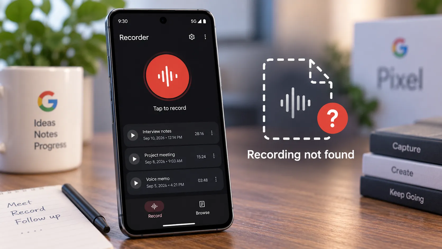 Google Recorder App Update: Why Some Pixel Recordings Vanish cover
