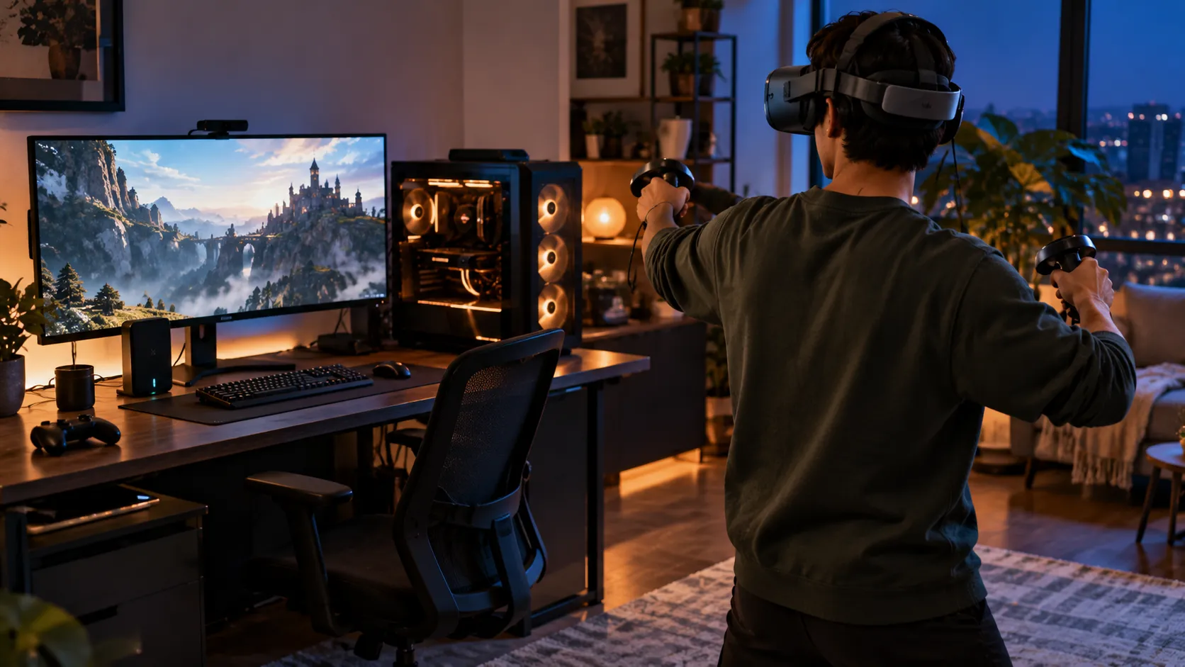 Cozy VR Gaming Room at Night.png
