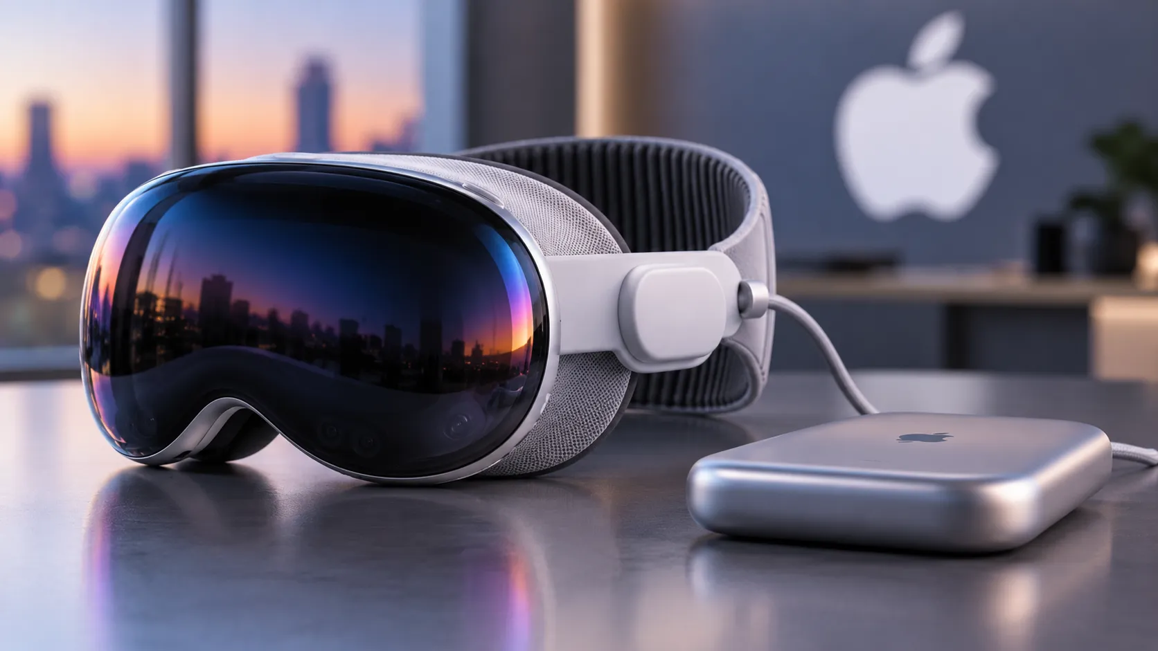 3D glasses resting on a case.