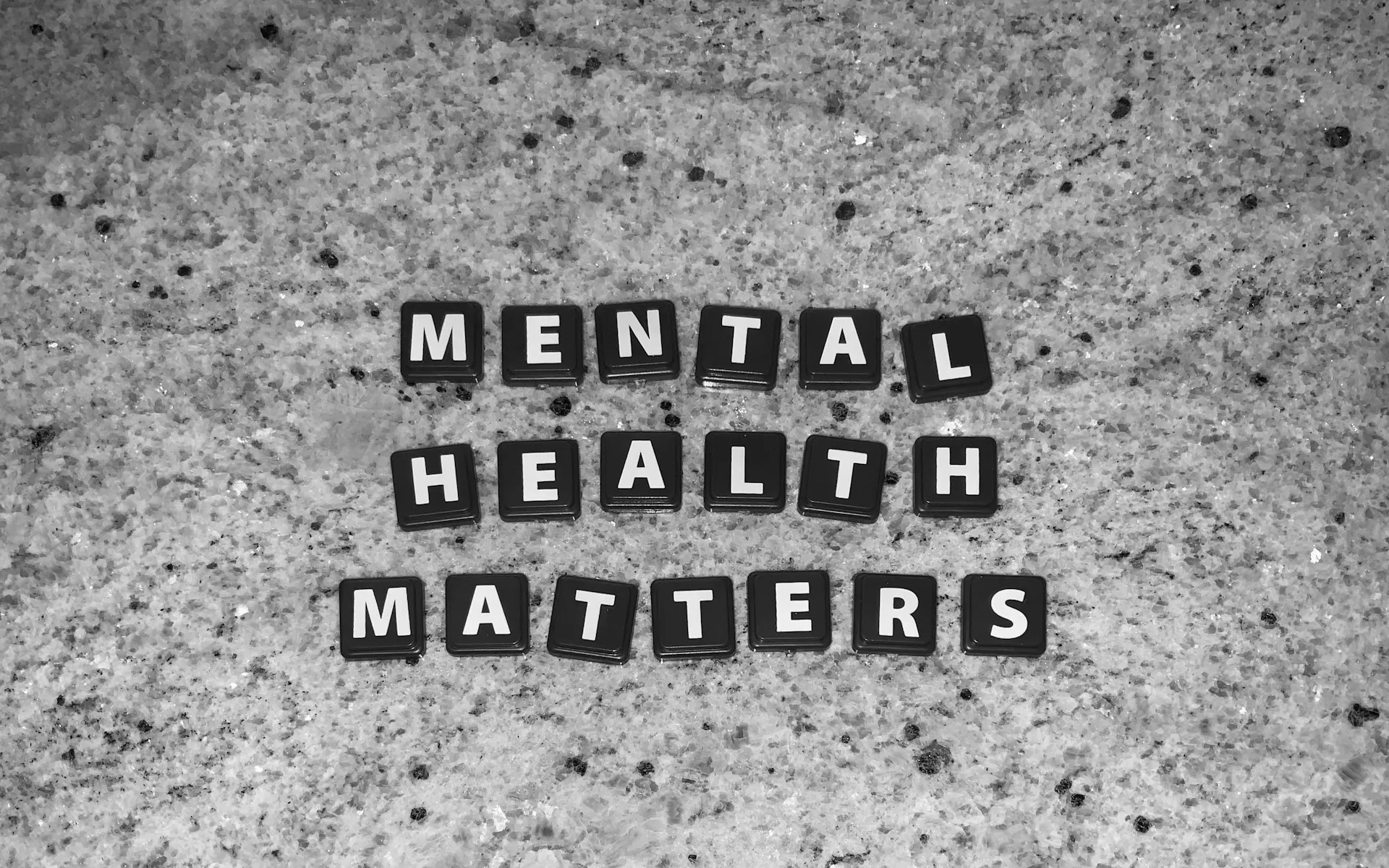 artistic image of the message "mental health matters"