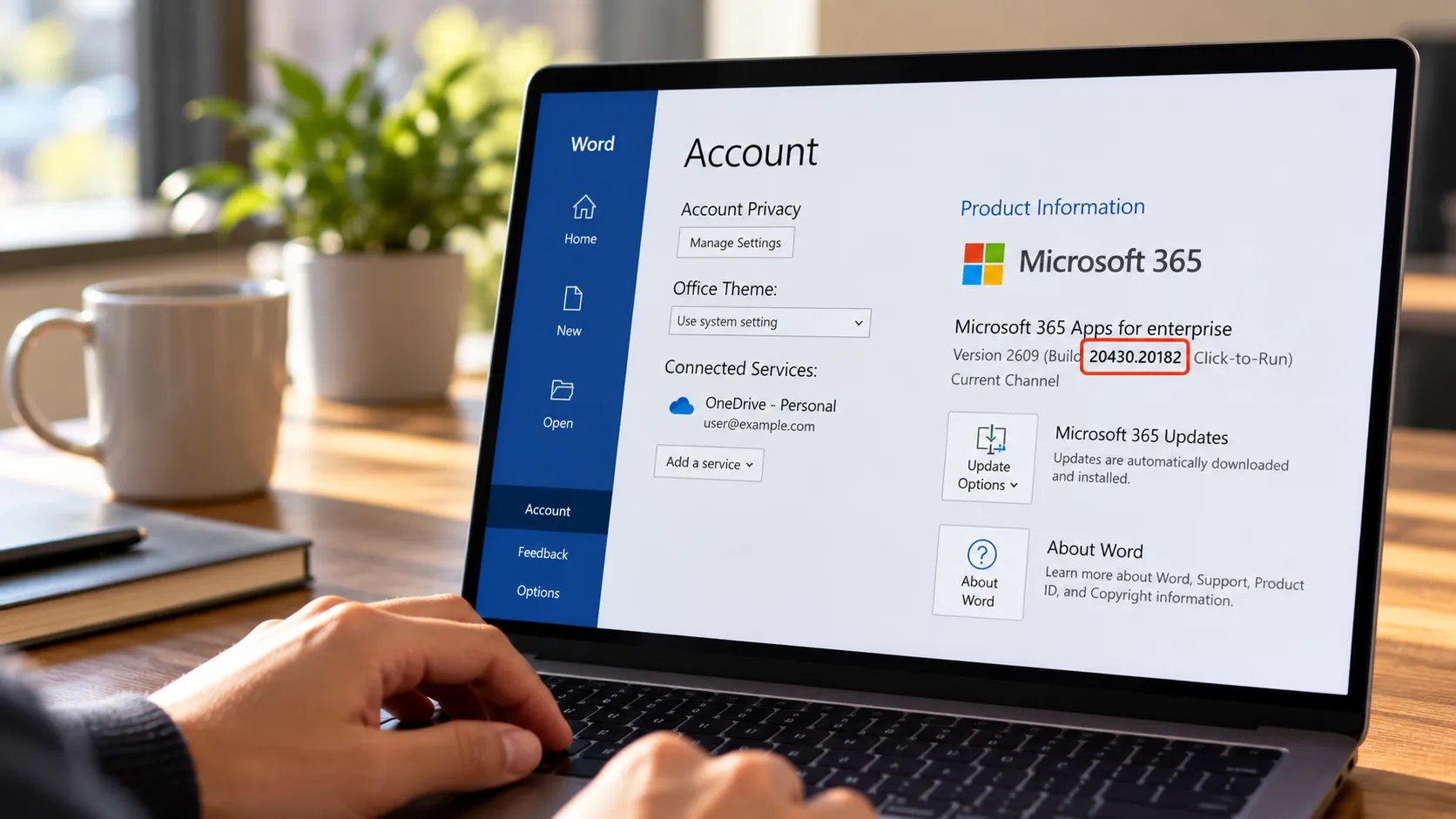 Microsoft 365 Account Update on Laptop.png