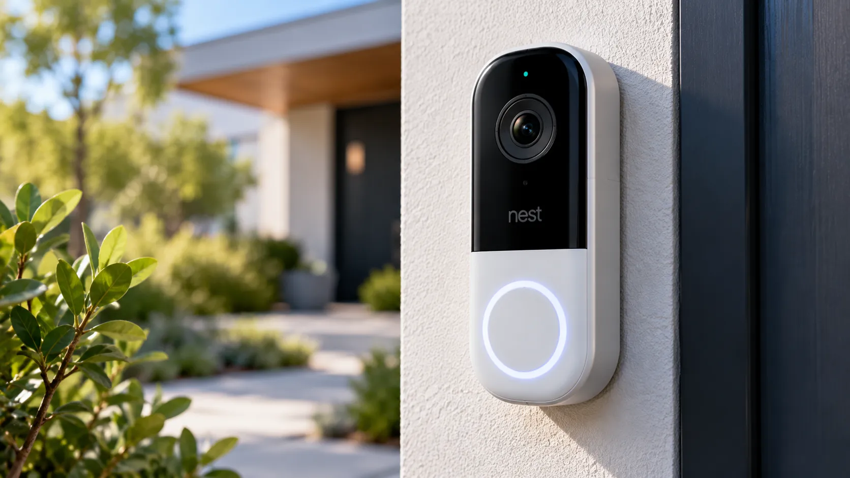 Modern Nest Doorbell by the Entryway.png