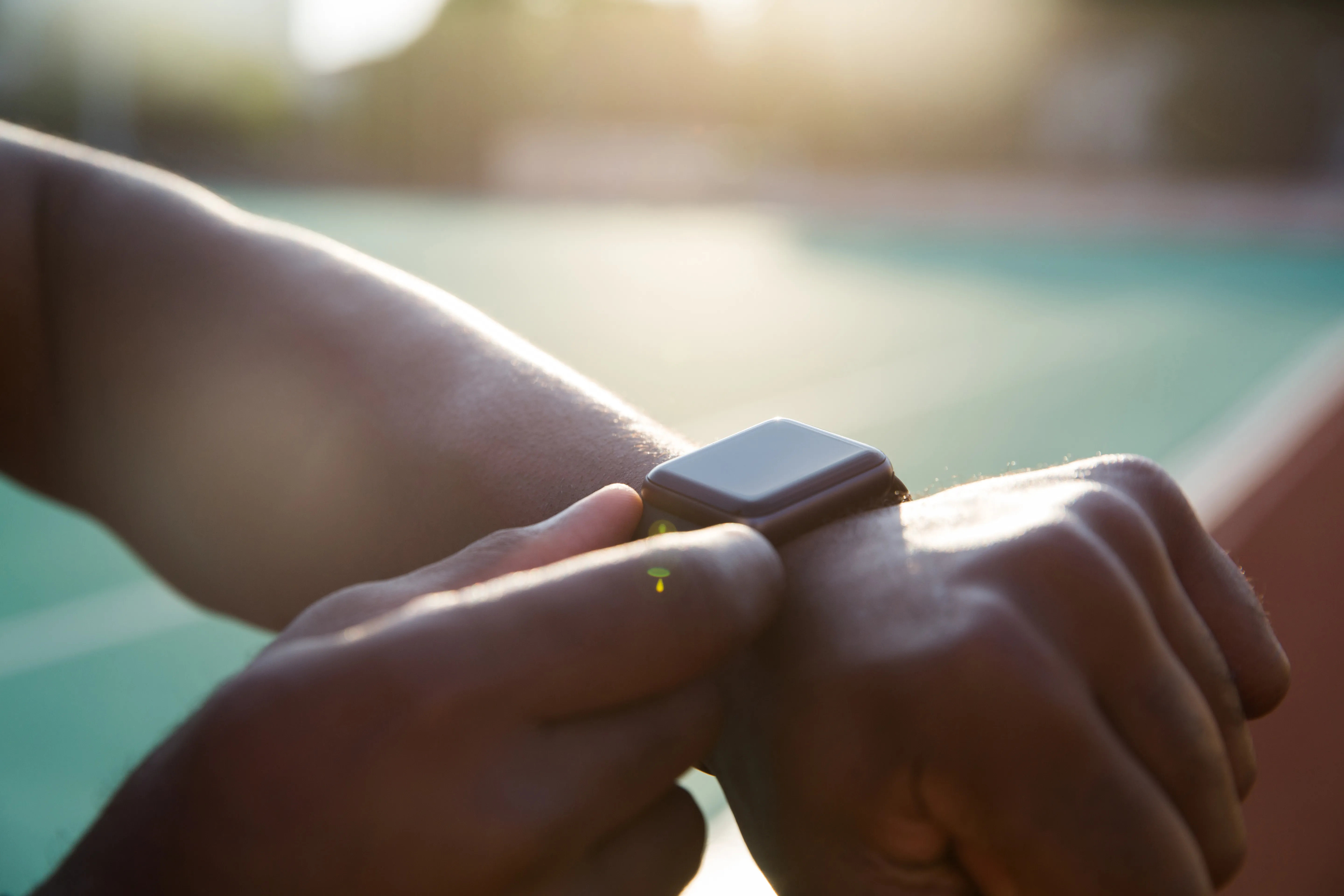 image of someone using a smartwatch