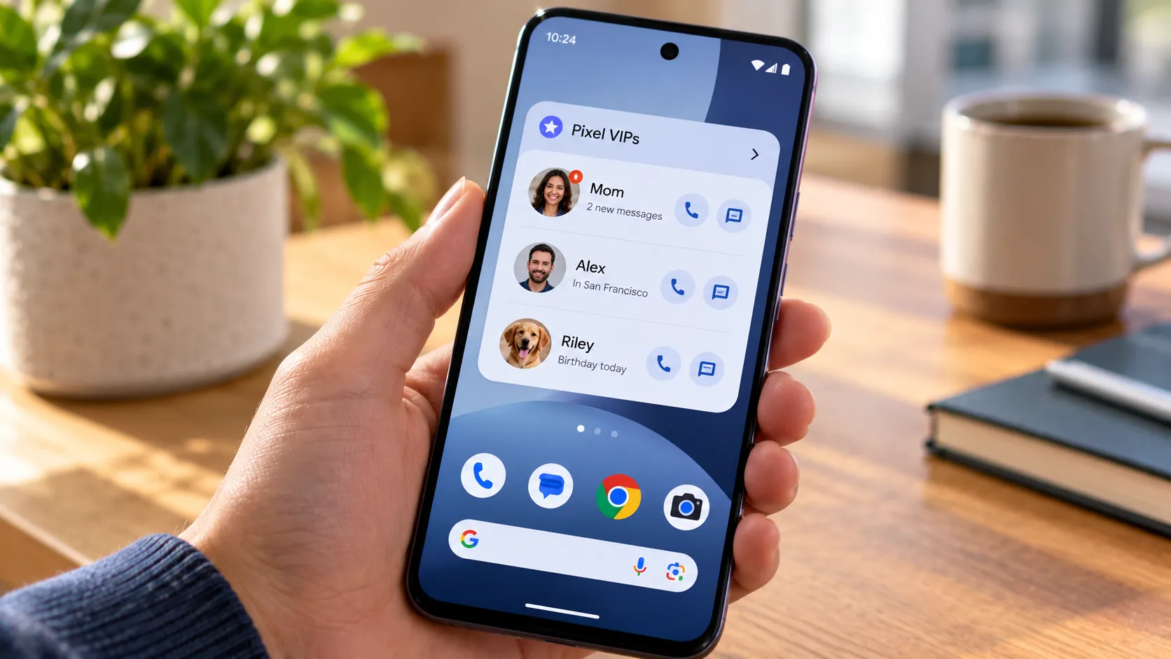 App icons on a colorful digital background.
