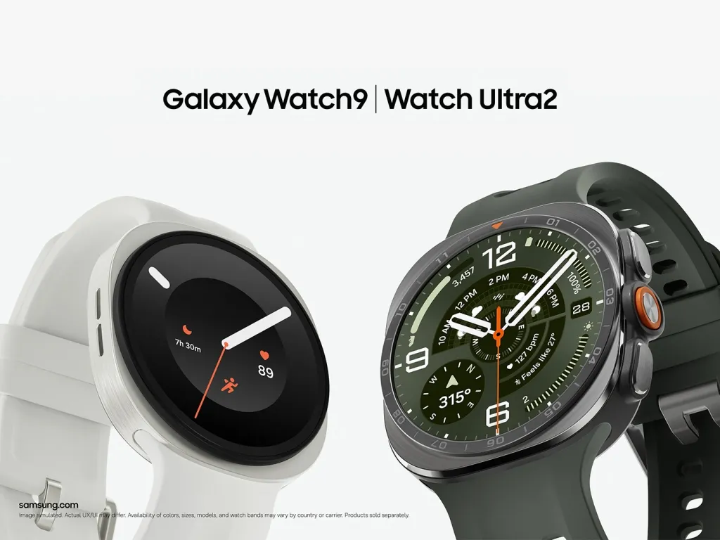 Samsung Galaxy Watch9 and Galaxy Watch Ultra2 shown side by side