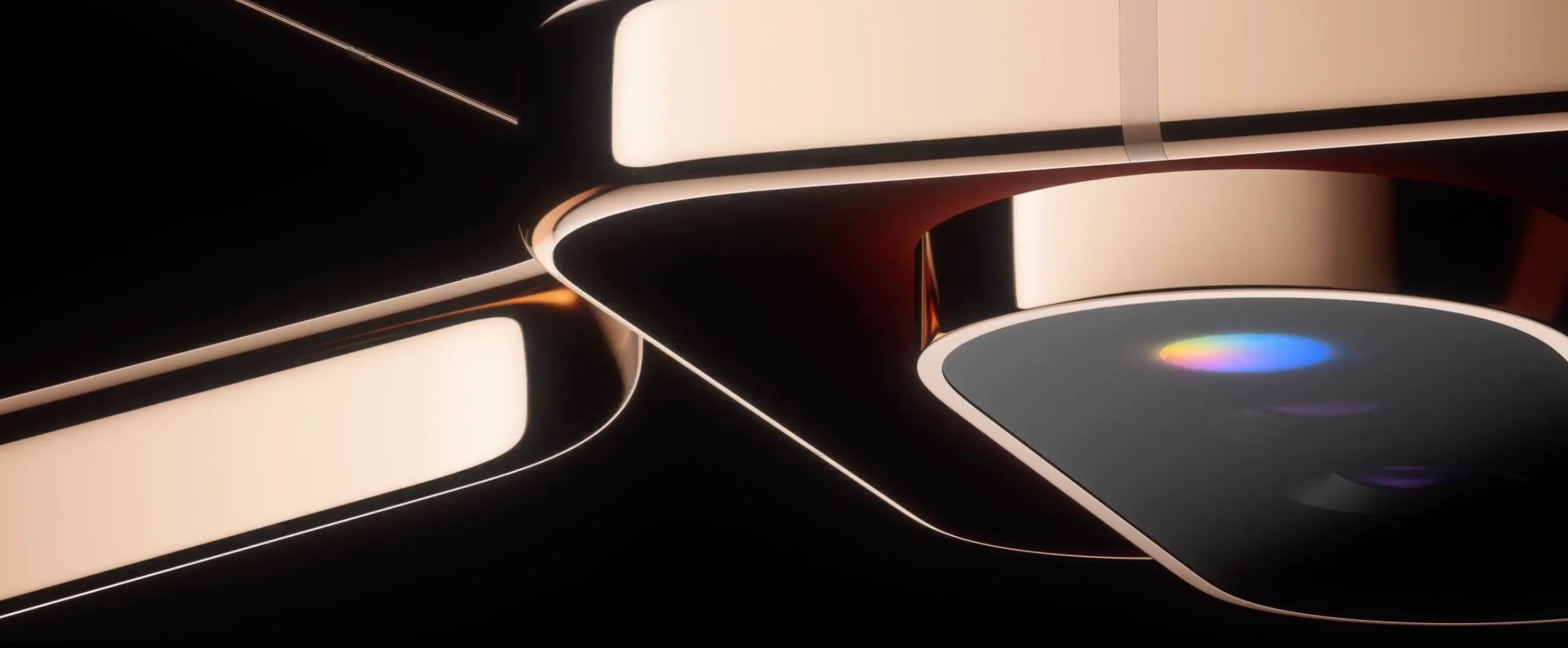 Close-up of the Google Pixel 11’s rear camera bar and multicolor Pixel Glow light in an official teaser image