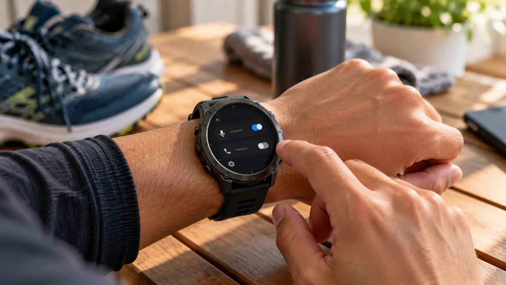 Smartwatch Fitness Settings at Golden Hour.png