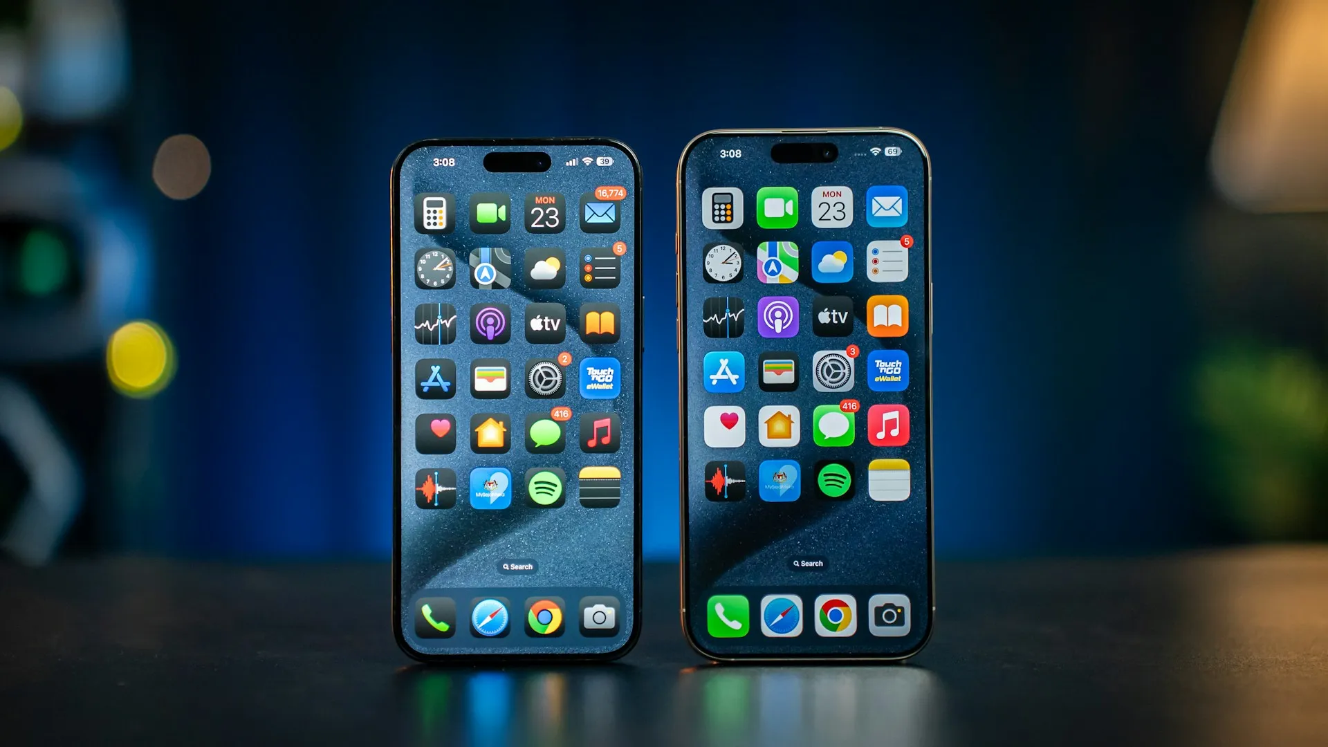 Two iPhones side by side illustrating iOS 27 iPhone Handoff and switching one phone number between devices