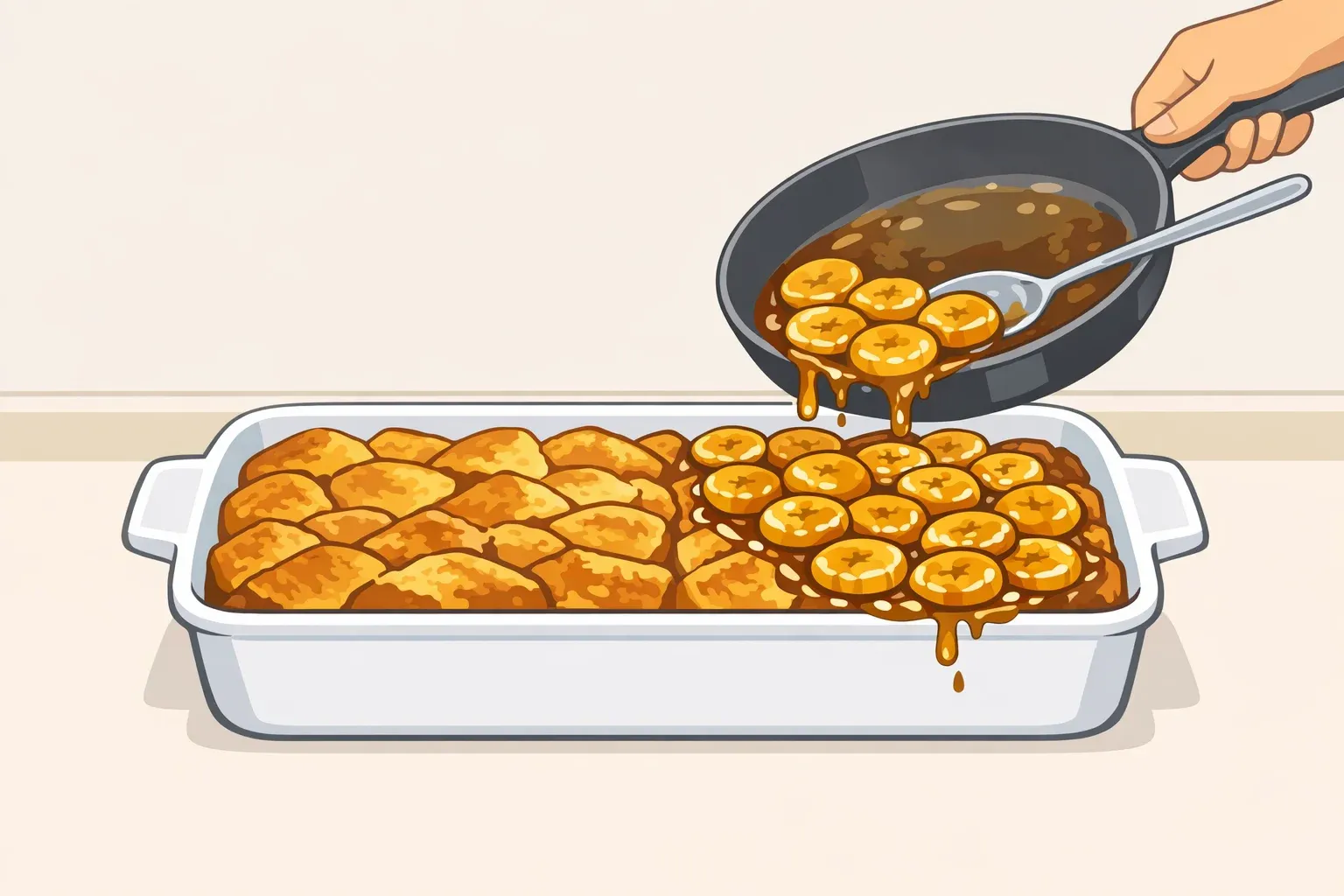 Cooking spaghetti in boiling water.