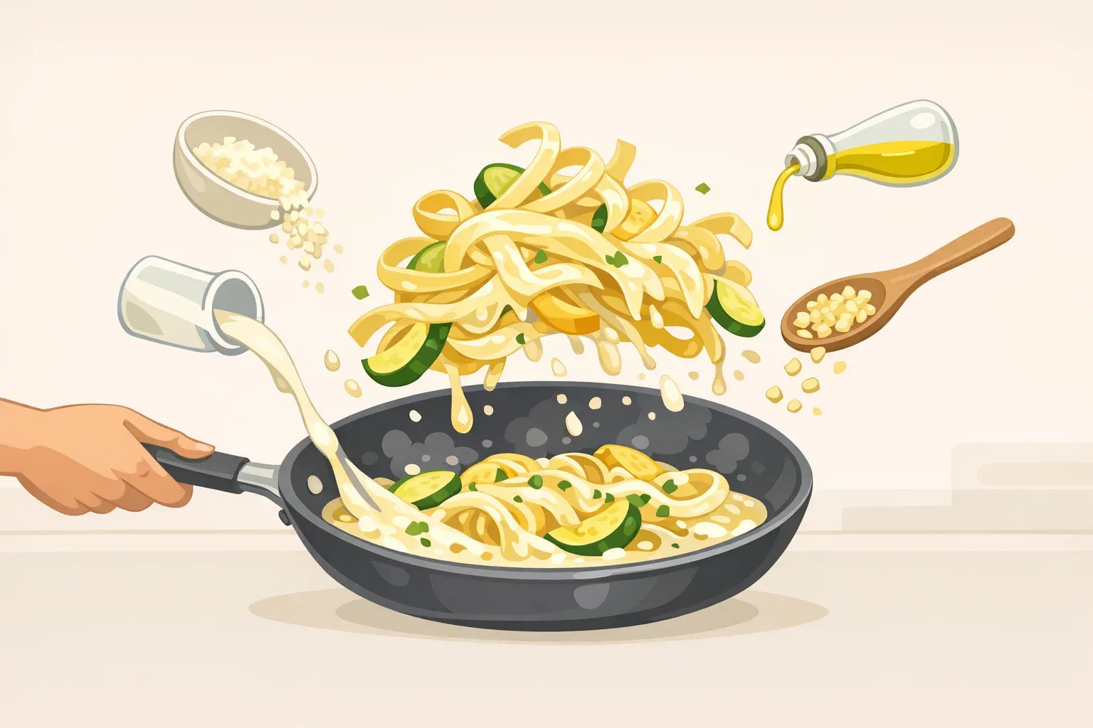 Garlic Parmesan Summer Squash Pasta Recipe: 3 Key Techniques cover