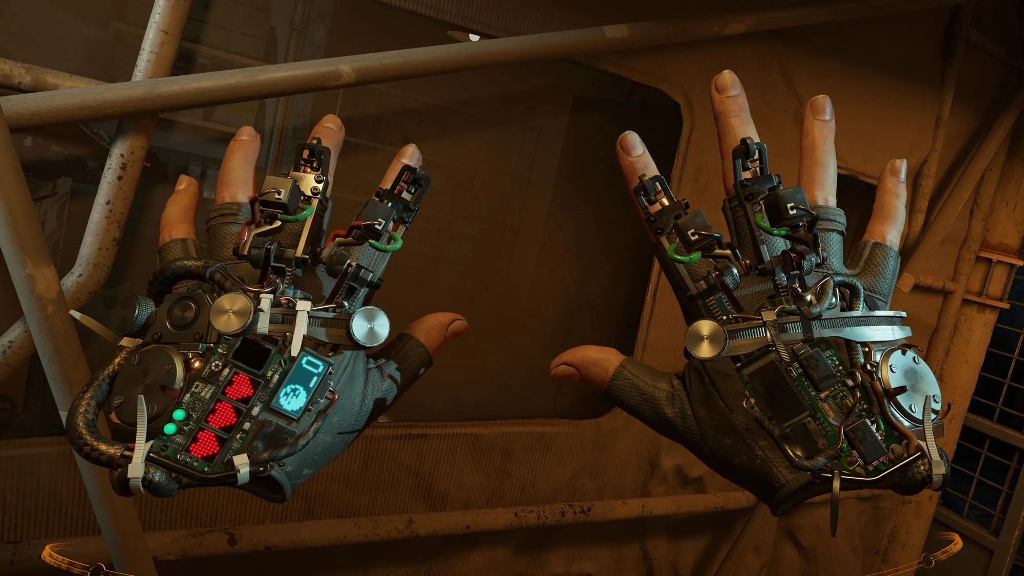 Half-Life: Alyx foveated rendering update featuring Alyx's Gravity Gloves in first-person VR gameplay