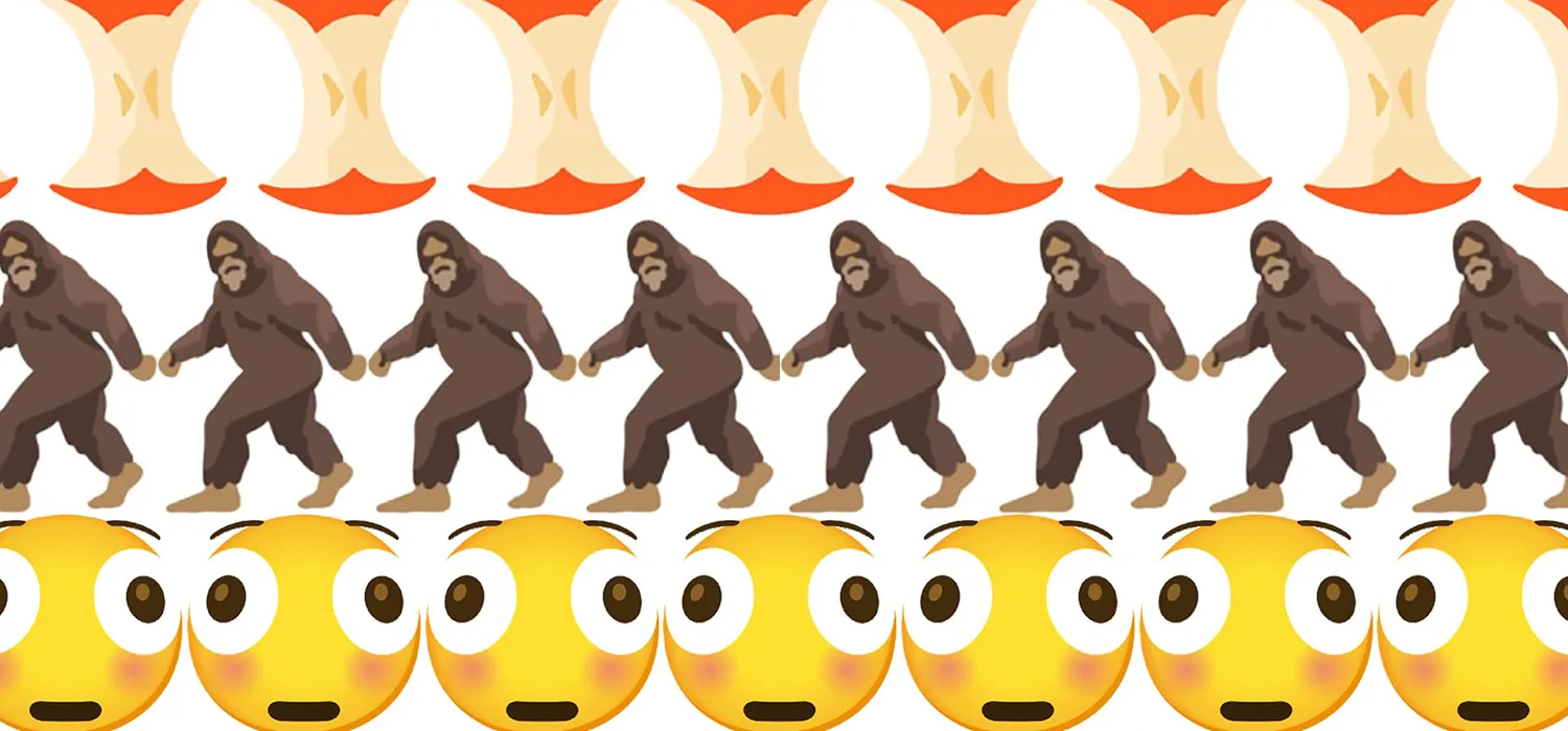 160+ New Emoji Are Coming, Including Bigfoot, Distorted Face, and Apple Core cover