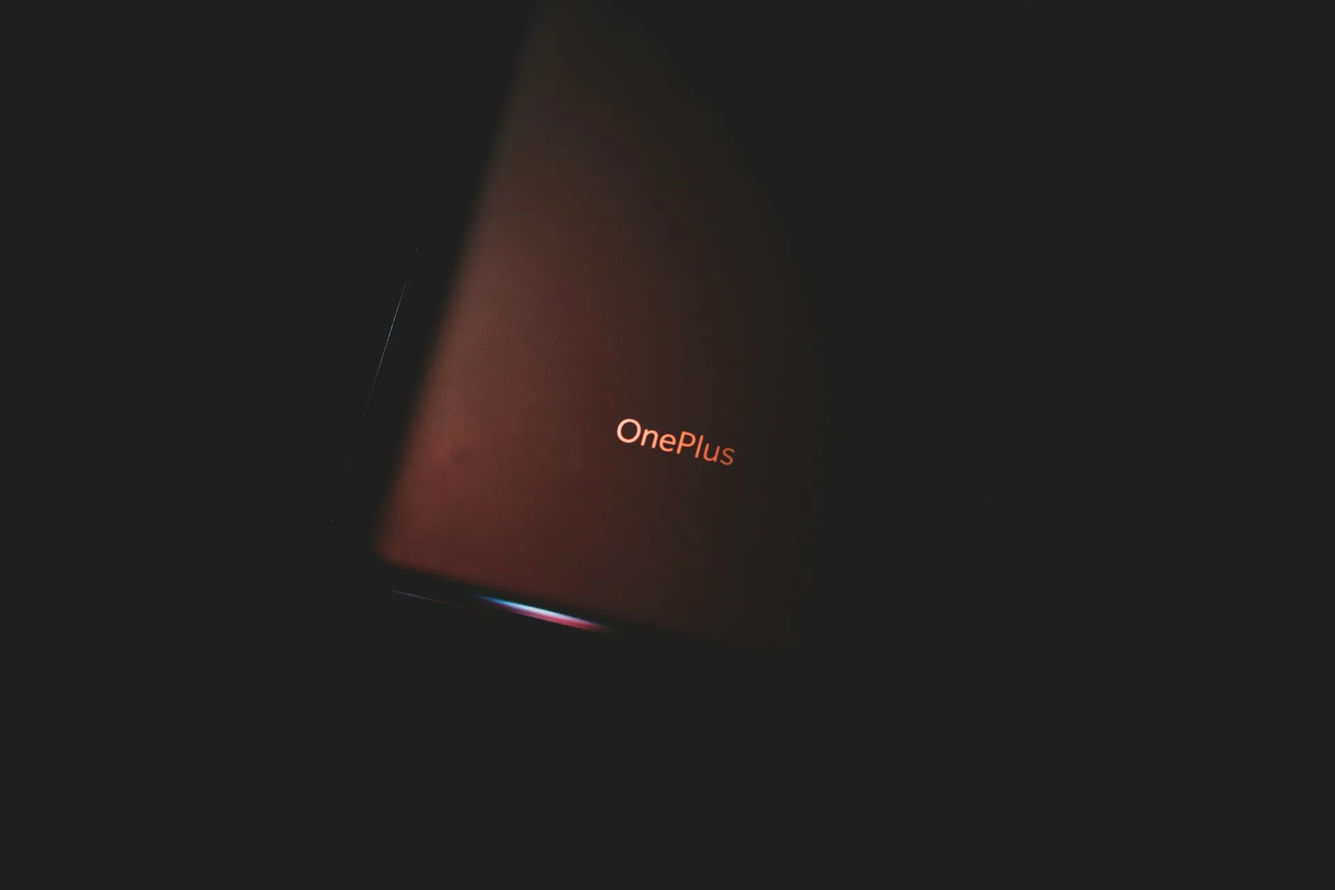 Image of the oneplus logo on a phone