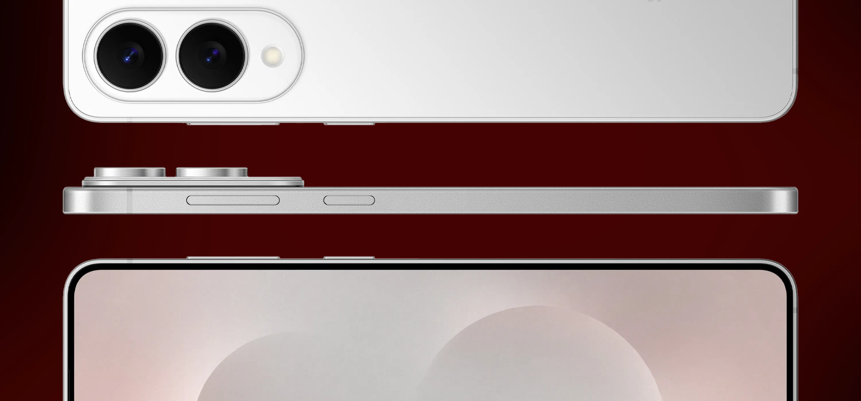 A Samsung Galaxy S25 Edge smartphone showing off its slim design with a profile view along with views of the front and back of the device.