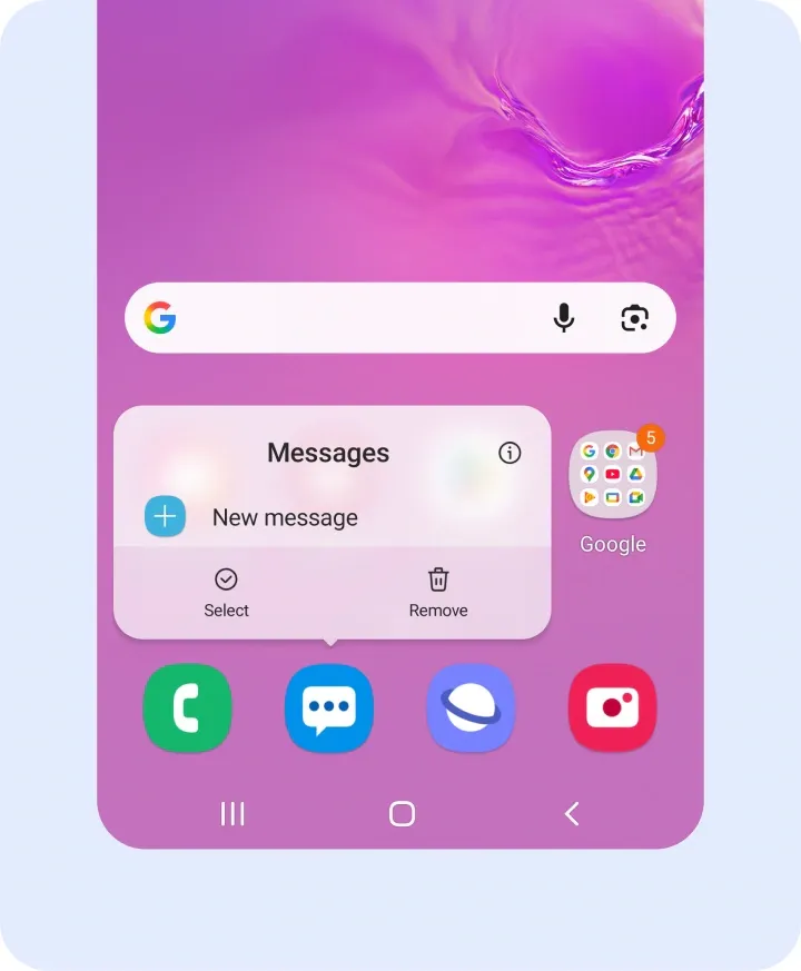 Finger pressing a button on a smartphone screen.