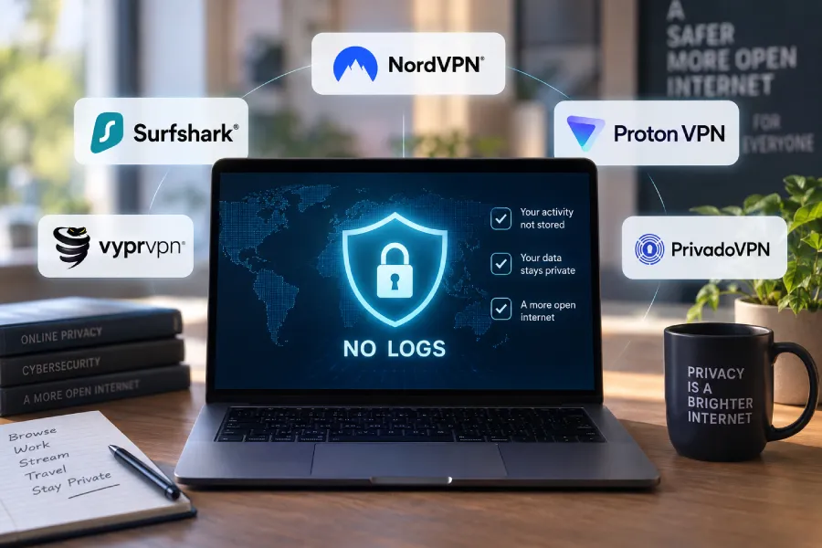 A laptop with No-logo VPNS.