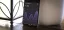 Mobile phone displaying a graph next to a smart speaker.