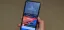 Smartphone displaying notifications and a gadget-related app interface.