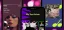 Screenshots of music app interface featuring top artists and album covers.