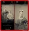 Side-by-side screenshots showing a photo in the Photos app, an image showing