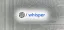 OpenAI Whisper logo with black blossom icon and blue “/ whisper” text over a blurred terminal window, illustrating command-line usage for transcription on macOS.